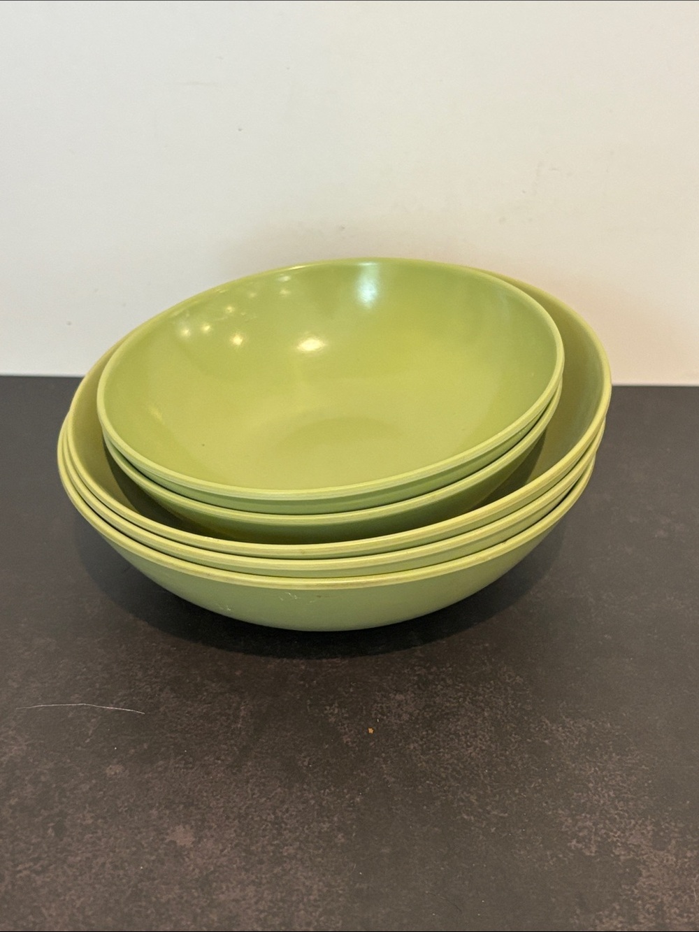 Vintage Tupperware Green Bowls Set of 5 - G11 & G12 Replacement Pieces